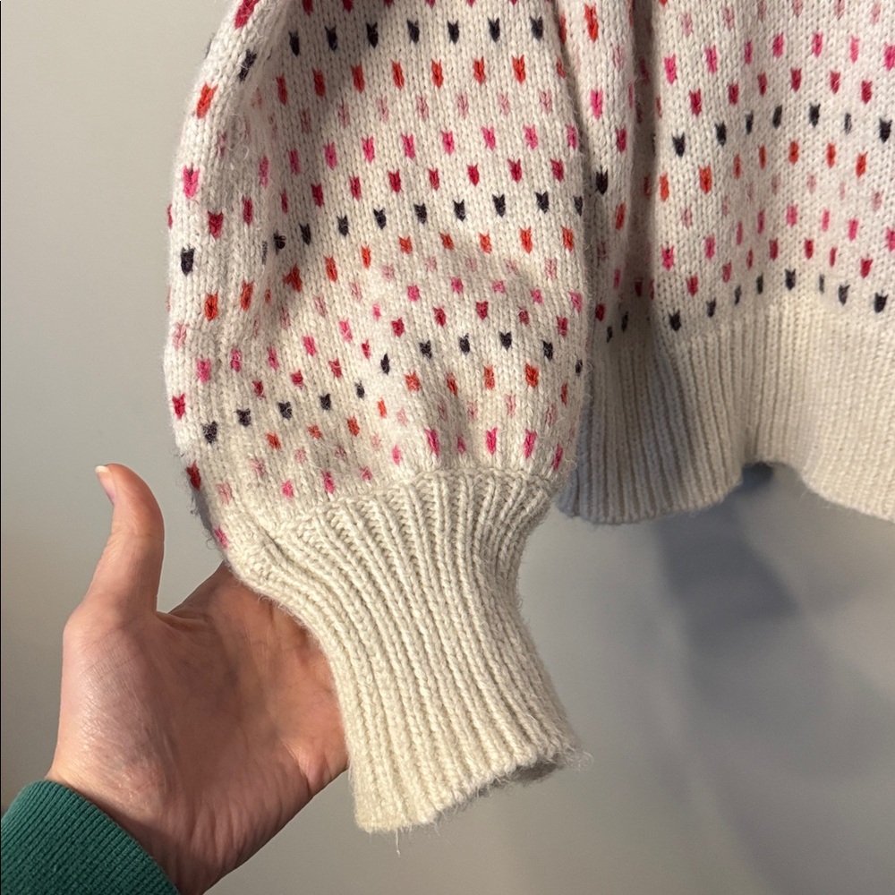 Marine Layer Pink Alma Puff Sleeve Sweater - Picture 10 of 12